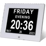 Horloge pour personnes atteintes de demence, d'alzheimer et grand calendrier numerique pour personnes ...