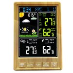 Horloge de station mto sans fil, thermomtre d'intrieur et d'extrieur, horloge de table avec alarme ...