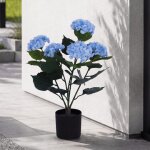 Hortensia artificiel hwc - q86, plante d�corative, hortensia artificiel, plante artificielle, pour l'ext�rieur ...