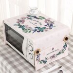 Housse anti - poussire pour four a micro - ondes, en coton et lin, pour rfrigrateur, etanche avec ...