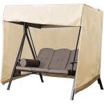 Housse de balancelle de jardin 3 places, imperméable, oxford, anti - uv, protection pour balancelle (beige) ... Housse de balancelle de jardin 3 places, imperméable, oxford, anti - uv, protection pour balancelle (beige) ...