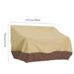 Housse de banc de patio robuste et imperm�able pour canap� d'ext�rieur et mobilier de jardin - beige ...