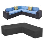 Housse de canap d'angle de jardin impermable en tissu oxford 210d anti - poussire pour meubles de ...