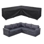 Housse de canap d'angle sztxj, impermable, pour meubles de jardin, 300 x 300 x 98 cm