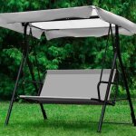 Housse de chaise de balanoire de jardin et ensemble de couverture d'auvent (gris), housse de chaise ...