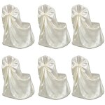 Housse de chaise crème pour le banquet de mariage 6 pièces Housse de chaise crème pour le banquet de mariage 6 pièces