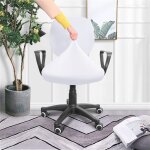 Housses de chaise d'ordinateur de bureau, 1 ensemble, couvre - si�ge en polyester fendu, anti - poussi�re, ...