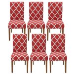 Housses de chaise pour salle a manger, couvre - chaise extensible, en spandex lavable, pour la cuisine, ...