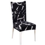 Housses de chaise en spandex elastique, dcoration extensible, avec protection dorsale, pour la cuisine, ...