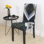 Housse de chaise en spandex, elastique, géométrique et extensible, couverture de fauteuil de salle a ... Housse de chaise en spandex, elastique, géométrique et extensible, couverture de fauteuil de salle a ...