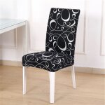 Housse de chaise en spandex, elastique, géométrique et extensible, couverture de fauteuil de salle a ... Housse de chaise en spandex, elastique, géométrique et extensible, couverture de fauteuil de salle a ...