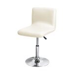 Housse de chaise de tabouret de bar en cuir pu imperméable, couleur unie, dossier court, petite taille, ... Housse de chaise de tabouret de bar en cuir pu imperméable, couleur unie, dossier court, petite taille, ...