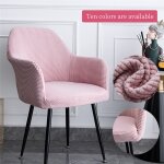 Housse de chaise en tissu couleur unie felee, couvre - si�ge elastique, pour salon, h�tel, banquet, textile ...