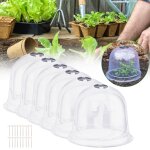 Housse de cloche pour plantes de jardin, 6 pices, mini - dme de serre en plastique rutilisable, protection ...