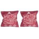 Housse de coussin arbre de pin flocon de neige joyeux noël en lin rouge, taie d'oreiller 18x18 pouces, ... Housse de coussin arbre de pin flocon de neige joyeux noël en lin rouge, taie d'oreiller 18x18 pouces, ...