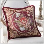 Housse de coussin pour canapé et lit, taie d'oreiller imprimée or, style rétro européen, décoration de ... Housse de coussin pour canapé et lit, taie d'oreiller imprimée or, style rétro européen, décoration de ...