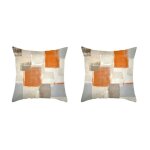Housse de coussin de canap�, taie d'oreiller abstraite en peau de p�che, imprim�e aquarelle, 22