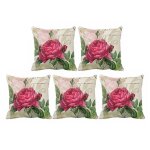 Housse de coussin décorative vintage, taie d'oreiller, 5 pièces, motif floral / fleur, pour la maison, ... Housse de coussin décorative vintage, taie d'oreiller, 5 pièces, motif floral / fleur, pour la maison, ...