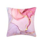 Housse de coussin en forme de fleur rose, taie d'oreiller, th�me plumes, motif g�om�trique 3d, peau de ...