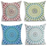 Housse de coussin motif mandala, taie d'oreiller décorative rétro pour canapé, style bohémien, 45x45cm, ... Housse de coussin motif mandala, taie d'oreiller décorative rétro pour canapé, style bohémien, 45x45cm, ...
