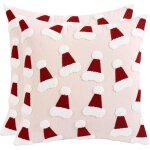 Housse de coussin de noël deco en coton chapeau rouge touffeté 45x 45cm taie d'oreiller joyeux xmas décorative ... Housse de coussin de noël deco en coton chapeau rouge touffeté 45x 45cm taie d'oreiller joyeux xmas décorative ...