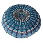 Housse de coussin de sol lavable, taie d'oreiller ronde a motifs turcs, 43cm, d�coration de canap� pour ...