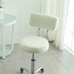 Housse de dossier de chaise ronde de bar, tabouret simple tout compris, housse de protection pivotante ...