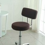 Housse de dossier de chaise ronde de bar, tabouret simple tout compris, housse de protection pivotante ...