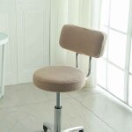 Housse de dossier de chaise ronde de bar, tabouret simple tout compris, housse de protection pivotante ...