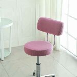 Housse de dossier de chaise ronde de bar, tabouret simple tout compris, housse de protection pivotante ...