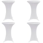 Housses elastiques de table  70 cm blanc 4 pcs vidaxl