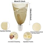 Housse d'hivernage pour plante, voile hivernage plante (100x80 cm). voile d hivernage des plantes r�utilisable ...