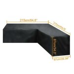 Housse imperm�able d'angle en l pour canap� d'angle en rotin de jardin ou de terrasse, id�ale pour l'ext�rieur ...