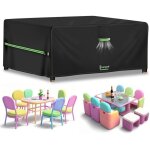Housse imperméable pour meubles de jardin en rotin, 180 x 120 x 74 cm, en tissu oxford 420d avec grille ... Housse imperméable pour meubles de jardin en rotin, 180 x 120 x 74 cm, en tissu oxford 420d avec grille ...