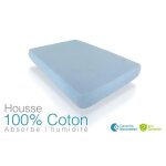 Housse de matelas - 140x190 - 100% coton - anti - transpiration - lavable