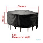 Housse de meubles de jardin d'extérieur, 15 tailles, ensemble de chaises de table ronde, imperméable, ... Housse de meubles de jardin d'extérieur, 15 tailles, ensemble de chaises de table ronde, imperméable, ...