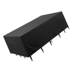 Housse de mobilier de jardin noire impermable avec revtement pu 420d, rsistante a la salet et au ...