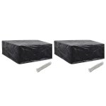 Housse de mobilier de jardin - vidaxl - 2 personnes - noir - impermable et rsistante aux uv