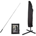 Housse parasol deporte, couverture de parasol, couverture de parapluie de jardin imperm�able, protection ...