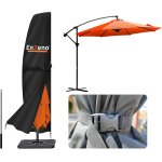 Housse parasol droit en tissu oxford 420d impermable, housse de parasol 3x3, housse de protection parasol ...