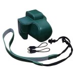 Housse de protection amovible en cuir pu avec bandouliere pour appareil photo canon eos r50 / r100