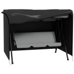 Housse de protection balancelle de jardin 3 places b�che etanche dim. 2, 05l x 1, 24l x 1, 64h m polyester ...