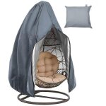 Housse protection fauteuil suspendu - imperm�able zipp�e 190x115cm gris - ext�rieur