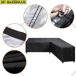 Housse de protection impermable pour canap d'angle en forme de l, en rotin, pour meubles de jardin, ...