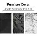 Housse de protection impermable pour chaise longue pliante - rsistante aux uv - noir 110 x 71 cm