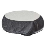 Housse de protection pour table ronde hambo - 200 x 200 x 80 cm - gris