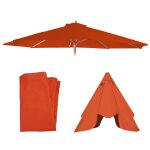 Housse de rechange pour parasol florida, housse de rechange pour parasol, � 3, 5m polyester 8 baleines ...
