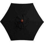 Housse de rechange pour parasol de terrasse 3 m, 6 baleines, parasol rond, toile pour parasol ext�rieur, ...