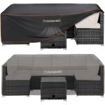 Housse rectangulaire pour meubles de jardin en toile oxford impermable pour table a manger et chaises ...