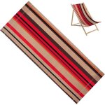 Housse de remplacement pour chaise de plage en tissu burly wood, rayures orange et noires, 114 x 43 cm, ...